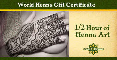 Henna Art Gift Certificate