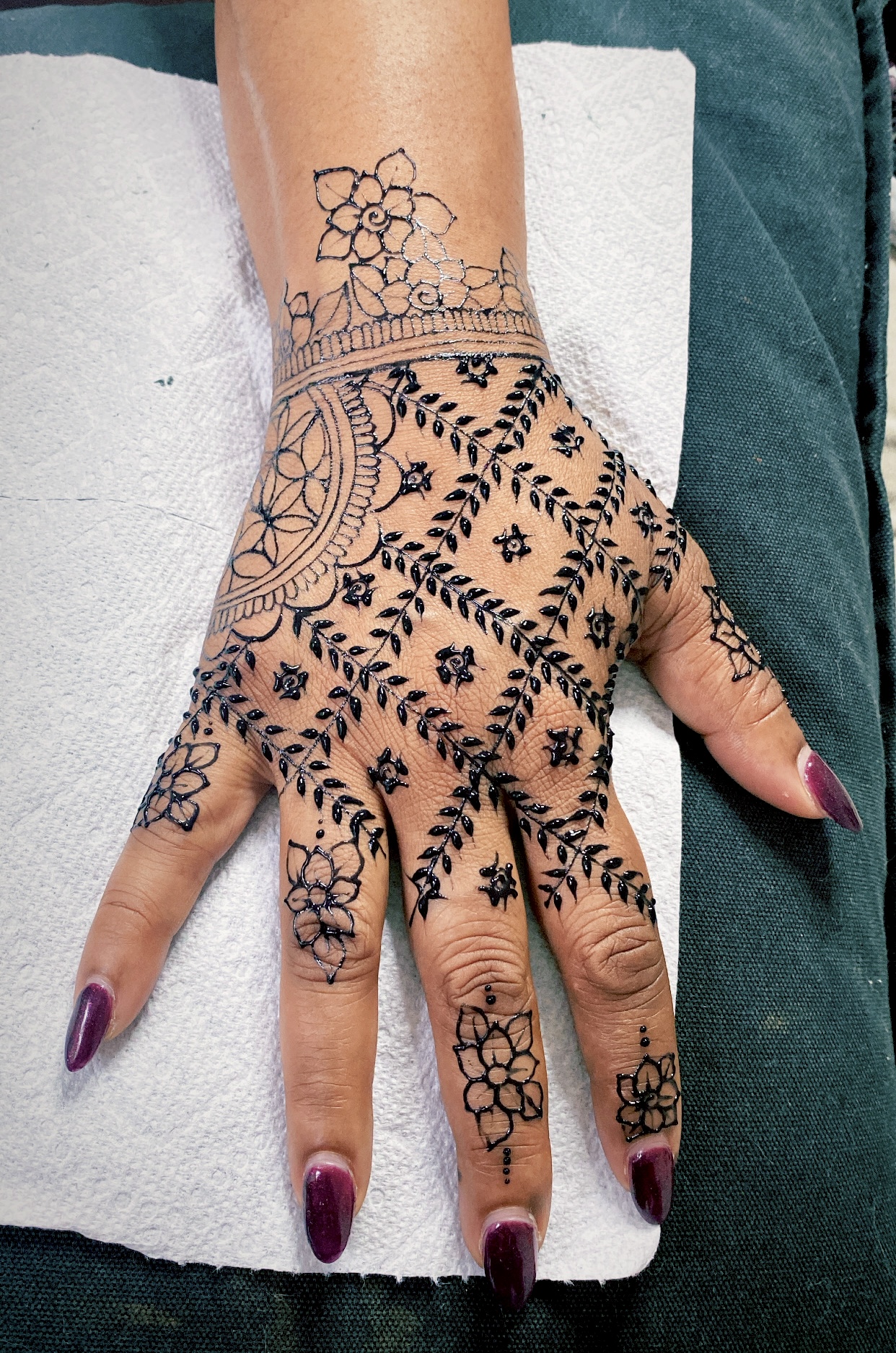 Comparación del gel de Jagua y la mancha final